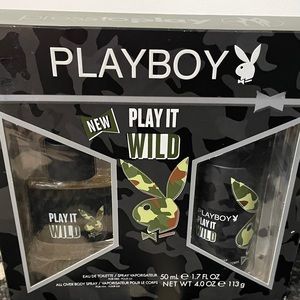 Playboy “Play It Wild” Cologne 1.7 oz & Body Spray 4.0 oz Gift Set